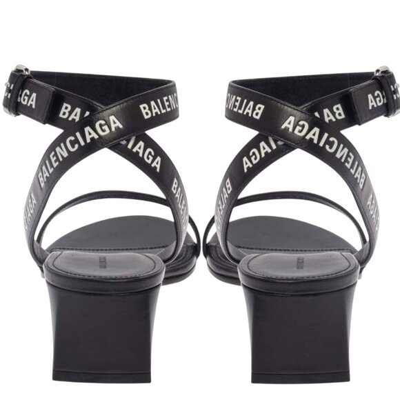 Balenciaga Women's Ankle Wrap Mid Heel Sandals Size 38 IT, 8 US - Picture 6 of 8
